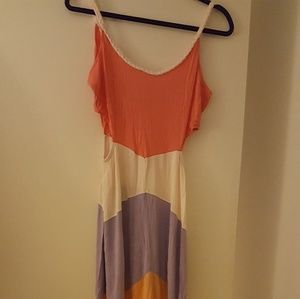 River Island Striped Cutout Maxi Dress